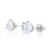 White Gold Diamond Stud Earrings - 18k Round Brilliant 2.41ctw GIA Pierced