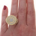 Yellow Gold Cluster Cocktail Halo Ring - 14k Round Brilliant & Single 1.00ctw