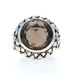 Slane & Slane Smoky Quartz Cocktail Solitaire Ring Sterling 925 Round SZ 7