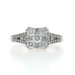 White Gold Diamond Cluster Engagement Ring - 14k Round Brilliant 1.00ctw