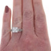 White Gold Diamond Cluster Engagement Ring - 14k Round Brilliant 1.00ctw