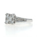 White Gold Diamond Cluster Engagement Ring - 14k Round Brilliant 1.00ctw