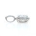 White Gold White Topaz Halo Pendant - 14k Cushion & Round 7.75ctw