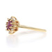 Yellow Gold Amethyst Diamond Halo Ring - 10k Oval .31ctw Floral