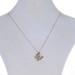 Yellow Gold Black Diamond Butterfly Necklace 18" - 10k Single .10ctw Treated