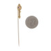 Yellow Gold Glass Simulated Pearl Art Deco Stickpin - 10k Round