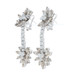 White Gold Diamond Dangle Earrings - 18k Marquise 8.88ctw Floral Pierced