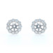 White Gold Diamond Halo Earring Enhancers - 14k Round 1.54ctw Stud Jackets
