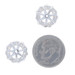 White Gold Diamond Halo Earring Enhancers - 14k Round 1.54ctw Stud Jackets