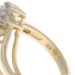 Yellow Gold Diamond Cluster Cocktail Bypass Ring - 10k Single 1.00ctw Floral