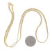 Yellow Gold Diamond Cut Rope Chain Necklace 18" - 14k