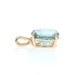 Yellow Gold Swiss Blue Topaz Solitaire Pendant - 14k 3.50ct