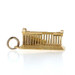 Yellow Gold Parthenon Charm 18" - 18k Athens, Greece Travel Gift