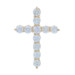 Yellow Gold Diamond Cross Pendant 14k Round Brilliant .82ctw Faith