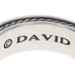 David Yurman Streamline Two Row Black Diamond Men's Band Ster 925 Ring 9 Treated