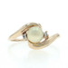 Yellow Gold Pearl Diamond Bypass Ring - 10k