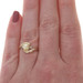 Yellow Gold Pearl Diamond Bypass Ring - 10k