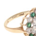 Yellow Gold Simulated Emerald Simulated White Sapphire Double Halo Ring - 14k Rd