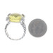 David Yurman Cushion on Point LemonQuartz Diamond Ring 925 Cush.12ctw Quatrefoil
