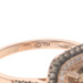 Rose Gold Smoky Quartz Diamond Halo Ring - 14k Cushion 3.53ctw