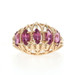 Yellow Gold Pink Tourmaline Five-Stone Dome Ring - 14k Marquise 1.50ctw
