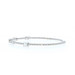 White Gold Diamond Station Flex Bangle Bracelet 6 3/4" - 14k Oval 1.25ctw