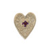 Yellow Gold Amethyst Heart Slide Charm - 14k Round .20ct Love
