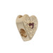 Yellow Gold Amethyst Heart Slide Charm - 14k Round .20ct Love