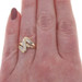 Yellow Gold Diamond Ribbon Bypass Ring - 10k Baguette .20ctw