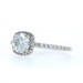 White Gold Diamond Halo Engagement Ring - 14k Round Brilliant 1.41ctw GIA