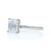 White Gold Diamond Hidden Halo Engagement Ring - 14k Emerald Cut 1.77ct