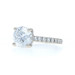 White Gold Diamond Sapphire Hidden Halo Engagement Ring - 14k Round 3.37ctw GIA