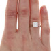 White Gold Diamond Solitaire Engagement Ring - 14k Princess 2.01ct GIA
