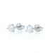 White Gold Diamond Stud Earrings - 14k Round Brilliant .57ctw Pierced
