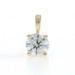 Yellow Gold Diamond Solitaire Pendant - 14k Round Brilliant .38ct