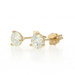 Yellow Gold Diamond Stud Earrings - 14k Round Brilliant .80ctw Pierced