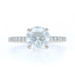 White Gold Diamond Hidden Double Halo Engagement Ring - 18k Round 2.43ctw GIA