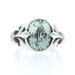 EFFY Green Amethyst Cocktail Solitaire Ring Sterling925 Oval 4.50ct Fleur-de-lis