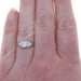 White Gold Diamond Vintage Solitaire Ring - 14k Round Brilliant Hearts