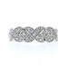 White Gold Diamond Cluster Cocktail Band - 14k Single Cut .11ctw XOXO Ring