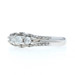 White Gold Diamond Engagement Ring - 14k Round Brilliant .50ctw Three-Stone