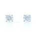 White Gold Diamond Stud Earrings - 18k Round Brilliant 2.04ctw Pierced