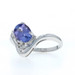 White Gold Tanzanite Diamond Ring - 14k Oval 1.68ctw