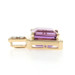 Yellow Gold Amethyst Diamond Pendant - 18k Rectangular 10.18ctw