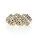 Yellow Gold Diamond Cluster Cocktail Band - 14k Single Cut .30ctw Ring