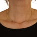 Yellow Gold Herringbone Chain Necklace 16" - 14k