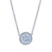 White Gold Diamond Halo Pendant Necklace 18" - 14k Round Brilliant 1.40ctw GIA