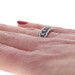 White Gold Sapphire Diamond Band - 18k Oval 1.31ctw Scallop Nine-Stone Ring
