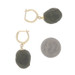 Yellow Gold Agate Geode Huggie Hoop Dangle Earrings - 14k Pierced