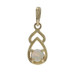 Yellow Gold Australian Opal Solitaire Pendant - 18k Round Cabochon .20ct